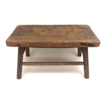 Beautifully Constructed Antique Cricket Stool with Carved Stretchers