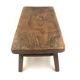Beautifully Constructed Antique Cricket Stool with Carved Stretchers
