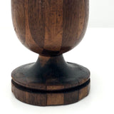 Checkerboard Parquetry Treen Egg Shaped Finial