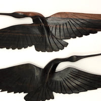 Asian Wooden Hanging Cranes - Set of Five