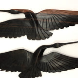 Asian Wooden Hanging Cranes - Set of Five