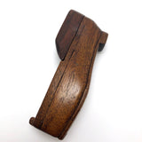Shoe-Shaped Antique Wooden Snuff Box with Puzzle Lid