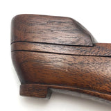 Shoe-Shaped Antique Wooden Snuff Box with Puzzle Lid