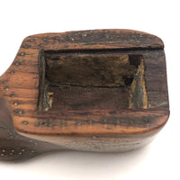 Finely Done 19th C. Boot Shaped Snuff Box with Hearts and Stars