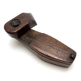 Shoe-Shaped Antique Wooden Snuff Box with Puzzle Lid