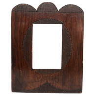Charming Old Folk Art Frame with Three Arches (with glass)
