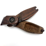 Shoe-Shaped Antique Wooden Snuff Box with Puzzle Lid