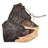 Strangely Beautiful Pair of Never Sewn Leather Boot Uppers