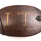 IT! Swivel Lid Antique Treen Snuff Box with Perfect Inlaid Monogram