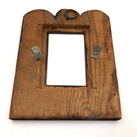 Charming Old Folk Art Frame with Three Arches (with glass)