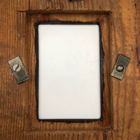 Charming Old Folk Art Frame with Three Arches (with glass)