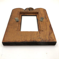 Charming Old Folk Art Frame with Three Arches (with glass)