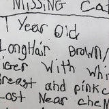 Vintage Mimeographed Missing Cat Flier