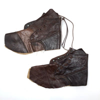 Strangely Beautiful Pair of Never Sewn Leather Boot Uppers