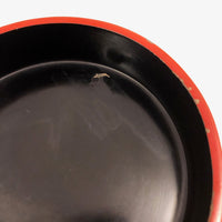 Round Orange Lacquer Vintage Japanese Stacking Boxes