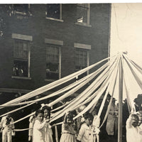 Patrons Day May Pole Dance Real Photo Post Card, 1915