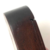 IT! Swivel Lid Antique Treen Snuff Box with Perfect Inlaid Monogram