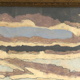 SOLD Painterly Vintage Paint By Numbers Landscape in Great Palette, Framed