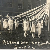 Patrons Day May Pole Dance Real Photo Post Card, 1915