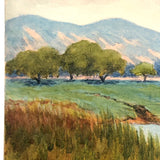 Radiant 1920s Northern California Landscape Watercolor by Benjamin Harnett
