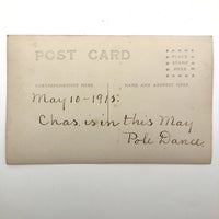 Patrons Day May Pole Dance Real Photo Post Card, 1915
