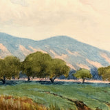 Radiant 1920s Northern California Landscape Watercolor by Benjamin Harnett