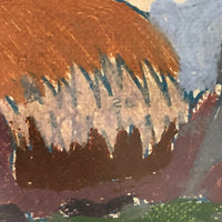 SOLD Painterly Vintage Paint By Numbers Landscape in Great Palette, Framed