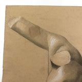 French School Charcoal Drawing of Classical Nude Sculpture, 1893 (Smaller of Two)