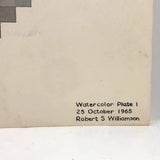 1965 Robert Williamson Color Study (Watercolor Plate 1)