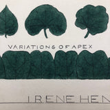 Irene Hennelly's 1908 Leaf Ornament Watercolor