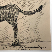 Black Ink Dog Drawing by Charles G. Martin Jr., 1926