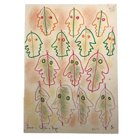 James Bone "Leaves & Profiles & Bugs" 2010 Mixed Media Drawing