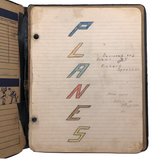 Richard Sprecher's 1941 Planes Binder Full of 1941 Colored Pencil Drawings