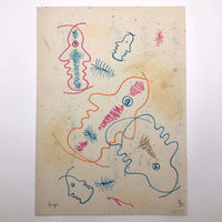 James Bone "Leaves & Profiles & Bugs" 2010 Mixed Media Drawing