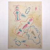 James Bone "Leaves & Profiles & Bugs" 2010 Mixed Media Drawing