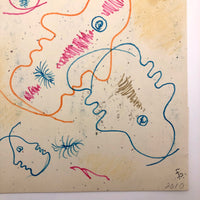 James Bone "Leaves & Profiles & Bugs" 2010 Mixed Media Drawing