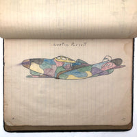 Richard Sprecher's 1941 Planes Binder Full of 1941 Colored Pencil Drawings