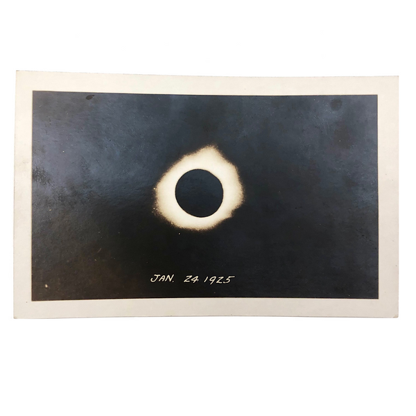 January 24, 1925 Solar Eclipse Real Photo Postcard