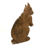 Charming Pine Carved Cat-Like Bunny (or Bunny-like Cat?) with Pencil Drawn Face