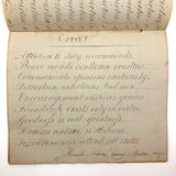 Horatio Crane Penmanship Notebook, 1816, Boston MA