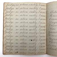 Horatio Crane Penmanship Notebook, 1816, Boston MA