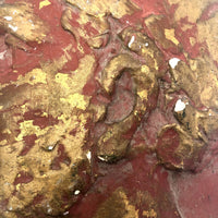 Painted Horsehair Plaster Vintage Bas-relief Grecian Couple in Profile