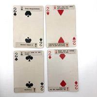 1920s Sandusky Cement Co Medusa Playing Cards with Hand Pasted Fortunes