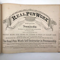 Knowles & Maxim 1881 "Real Pen Work" Spencerian Penmanship Instruction Book