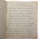 Horatio Crane Penmanship Notebook, 1816, Boston MA