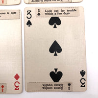 1920s Sandusky Cement Co Medusa Playing Cards with Hand Pasted Fortunes