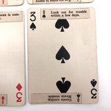 1920s Sandusky Cement Co Medusa Playing Cards with Hand Pasted Fortunes