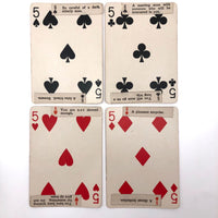 1920s Sandusky Cement Co Medusa Playing Cards with Hand Pasted Fortunes