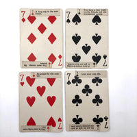 1920s Sandusky Cement Co Medusa Playing Cards with Hand Pasted Fortunes