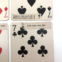 1920s Sandusky Cement Co Medusa Playing Cards with Hand Pasted Fortunes